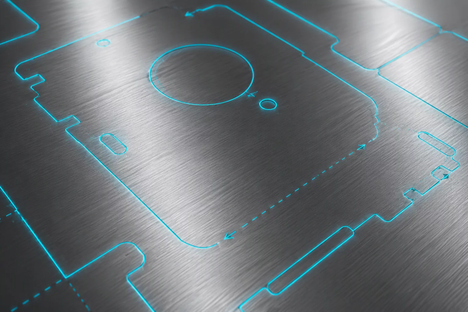Brushed metallic vinyl cutting orientation layout diagram