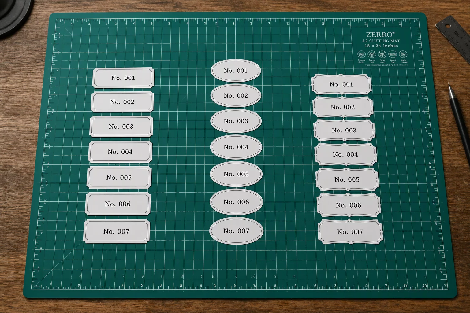 Ten Labels, Three Layout Strategies